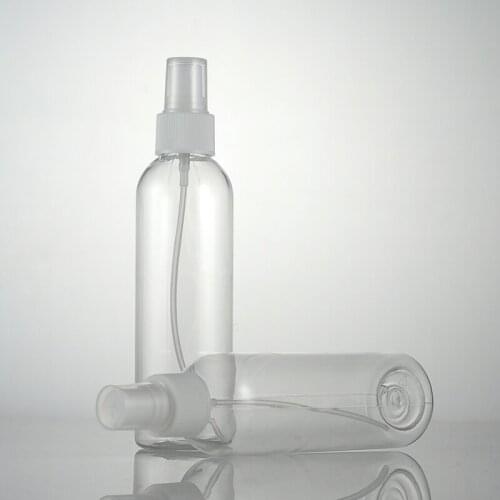 180ml 30pcs Empty Transparent Portable PET Bottle With White Spray Pump Watering Can Plastic Vials Cosmetic Packing Bottles