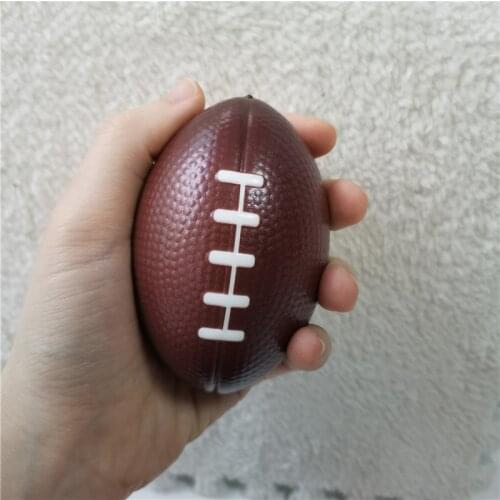 6PCS 9CM Anti Stress Relief Ball Soft Squeeze American Football Soccer PU Foam Sponge Toys for Boys Kids