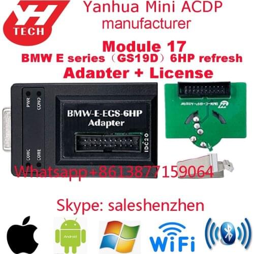 Free Shipping! ACDP Module 17 E Series（GS19D）6HP Refresh for BMW Global FIRST Bench Mode E chassis 8HP clear ISN