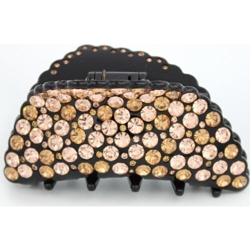 Large Hair Claw - Cellulose Acetate Hair Claw - Big Rhinestone Hair Accessory for Women Lady Hair Jewelry for Thick Braid Wear