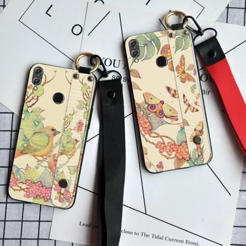 Wrist Strap Soft Phone Case For Huawei Honor 8 Pro 9 Lite V10 Phone Holder Lanyard Cover For Huawei Honor 7C 7A 8A 8S 8C 8X Max