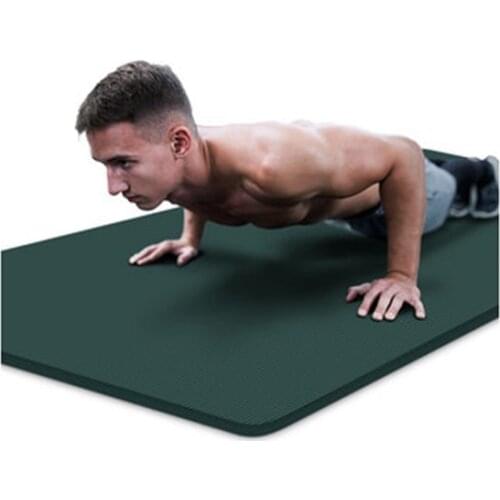 Home Pad 15mm Mens Fitness Mat Beginners Yoga Mat Broaden Anti-slide Exercise Mat NBR Dingqing Rubber Durable Static Sport Pad