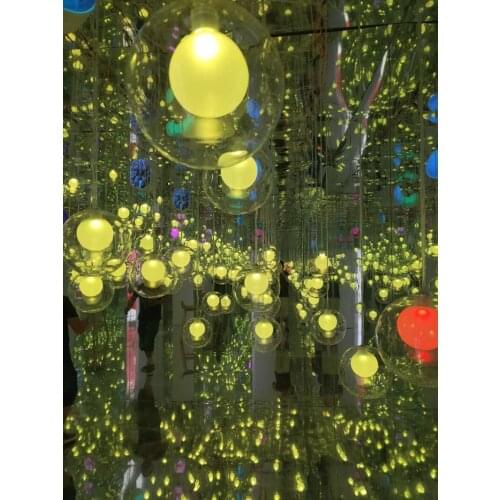 Double glass ball colorful light bar KTV ballroom atmosphere chandelier 3W LED lamp beads glass bubble ball chandelier led light