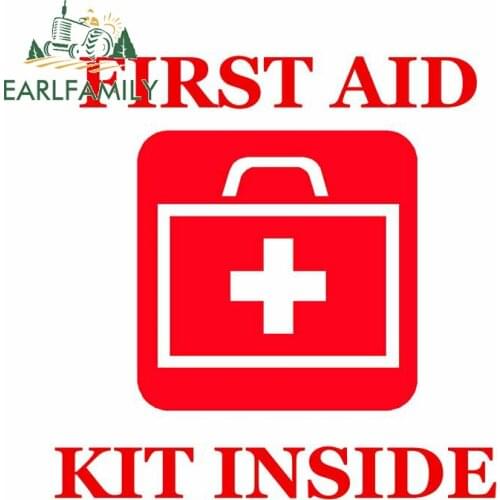 EARLFAMILY 13cm x 12.9cm For First Aid Signs Motorcycle Car Stickers Waterproof Decal Custom Printing Car Styling Decoration