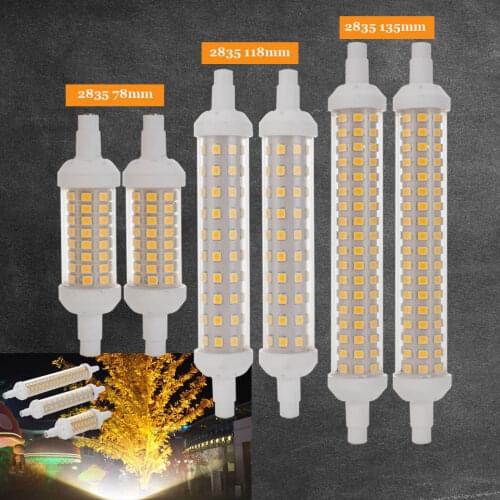 Ceramic body R7S LED Lamp 10W 15W 20W SMD 2835 78mm 118mm 135mm R7S LED Light Bulb AC220V Energy Saving Replace Halogen Light
