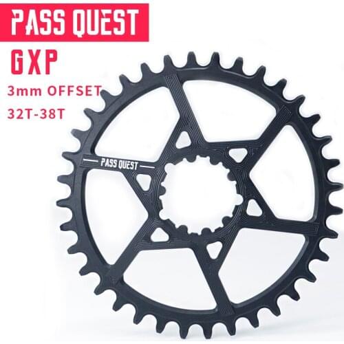 PASS QUEST Round Straight Mount GXP 3mm Offset Wide And Narrow Sprocket Road Bike X1 NX GX XX1 EAGLE 28T-38T