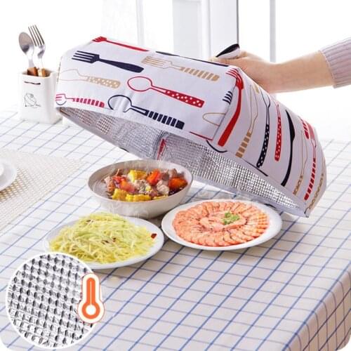 Hot Aluminum Foil Food Cover Foldable Food Covers Keep Warm Dishes Insulation Utilidades Kitchen Gadgets Accessories
