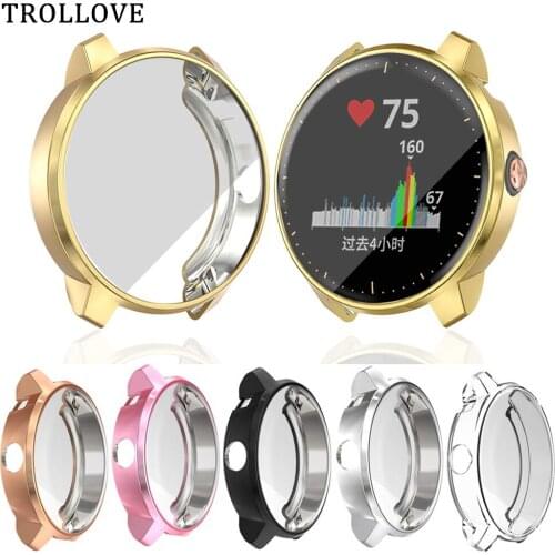 Soft Cover For Garmin Vivoactive 3 Music Smart Watch All-around Ultra-thin Screen Protector TPU Scratchproof Protective Case