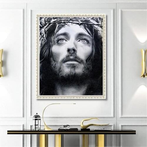 1 Set Diamond Painting Full Drill Handworking Fabric Head Portrait DIY Cross Stitch Kits for Home