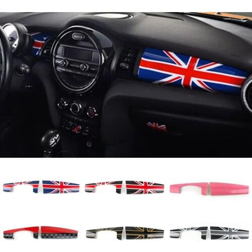 Union Jack Car Dashboard Trim Panel Cover Sticker For Mini Cooper One S JCW F55 F56 F57 Auto Interior Moulding Accessories