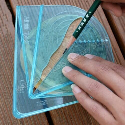 Irregular Woodworking Center Locator Transparent Thicken Acrylic Locating Ruler Scribing Gauge Center Positioning Carpenter Tool