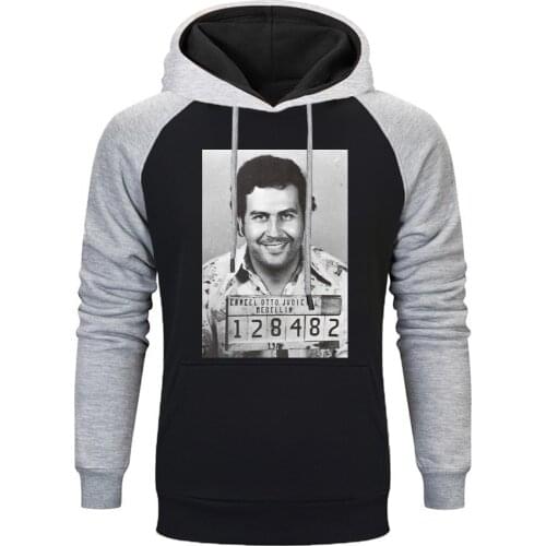 Hot Sale Mens Hoodies Funny Pablo Escobar Hoodie Colombian Drug Lord Cartel Money Mens Sweatshirt Hip Hop Hoodies Streetwear
