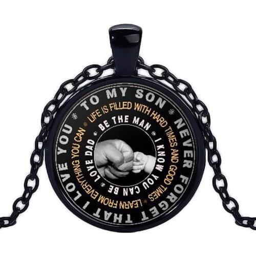 New necklae Details about The Father Son Necklace To My Son Never Forgot That I Love You Necklace