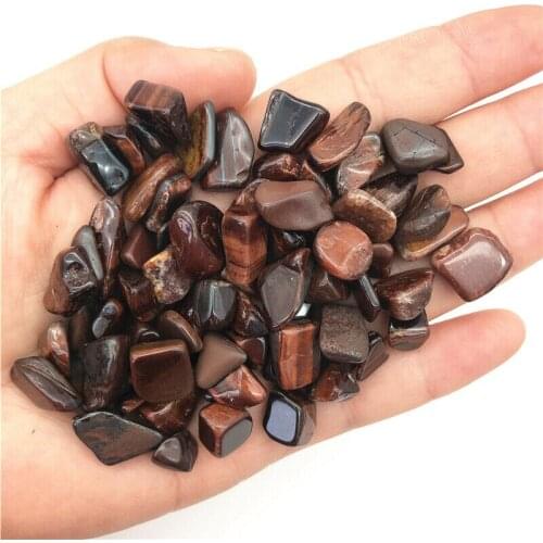 Wholesale 50g 9-12mm Natural Tumbled Red Tiger Eye Stones Polished Crystal Gravels Healing Natural Quartz Crystals