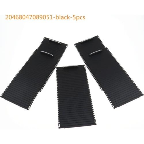 SCJYRXS Qty5 Black Armrest Central Console Louver Cup Drink Holder Curtain for Mercedes C/E-Class W204 S204 W212 2046804708905