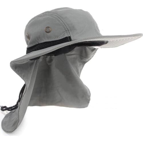 Sun Hat Bucket Summer Men Women Fishing Boonie Hat Sun UV Protection Long Large Wide Brim Bob Hiking Outdoor