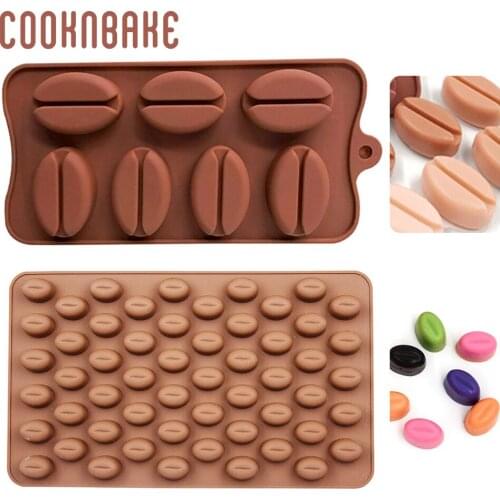 COOKNBAKE Silicone mold for chocolate Coffee Beans candy gummy fondant form cake decor pastry tool ice jelly soap pudding mould