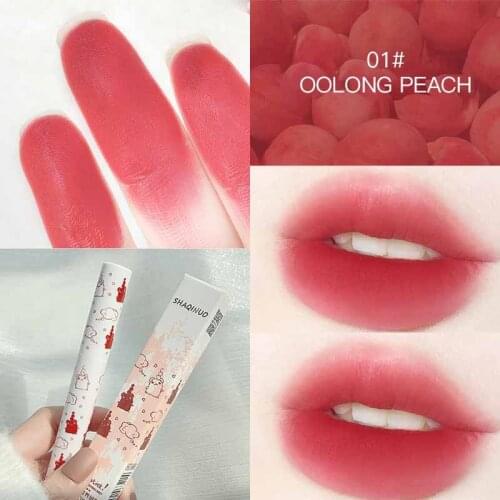 Sweet Lipstick Velvet Matte Easy To Color Lip Glaze Nonstick Cup Lip Tint Makeup Cosmeticfor Female Maquiagem TSLM1