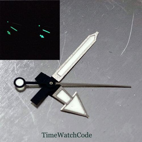 Super luminous C1 C3 watch hands parts fit for SKX 4R35 7S26 NH35 NH36 automatic movement wristwatch needles arrow