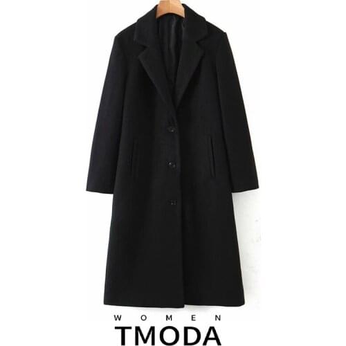 T MODA Womens Black Coats