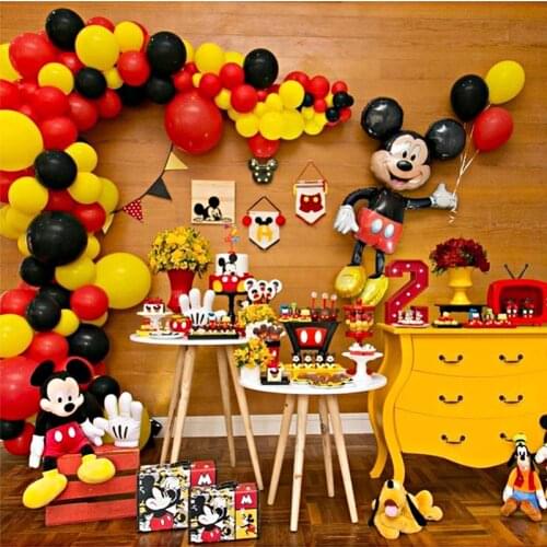Mickey Mouse Party Decoration Baby Shower Kids Birthday Party Disposable Party Supplies Mickey Minnie Mouse Festival Decoration