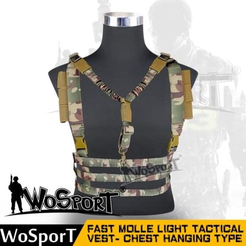 WOSPORT2016 Newest Tactical Hanging Vest Outdoor Paintball Airsoft Multifunction 1000D Nylon MOLLE Military Gun Hanging CS Vest