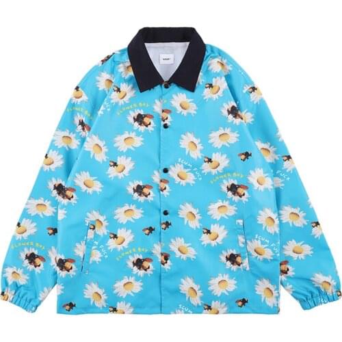 Winter New luxury Warm Men Sun bee golf flower Le Fleur Tyler The Creator Windbreaker Trench Jackets Coat #JJ4