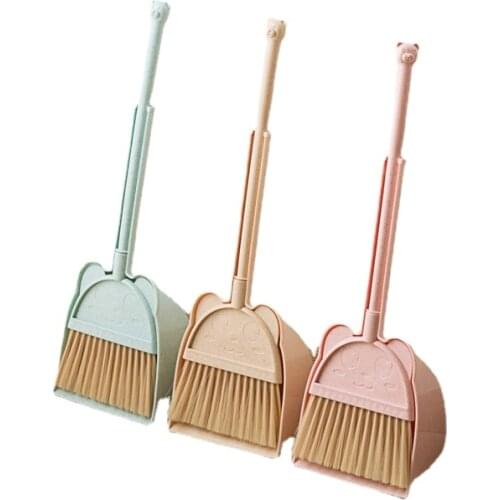 1 Set Baby Mini Sweeping House Cleaning Toys Set Child Mop Broom Dustpan Set Telescopic Pretend Play Toys Kids Gifts
