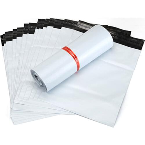 100Pcs/Lot Courier Bags 13cm*24cm White PA PE Mailing Bags Envelope Self-seal Adhesive Seal Plastic Pouch Storage Bags