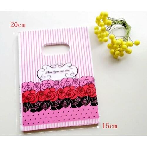 15x20cm 2018 Hot Sale New Fashion Wholesale roses flowers Gift Packaging Bags With Stars Small Birthday Package Gift Bags