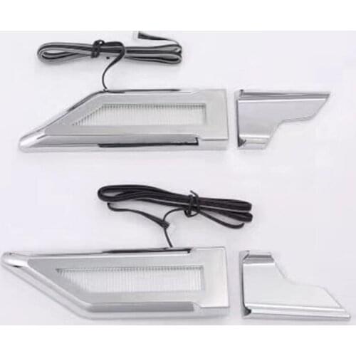 2pcs led side turn signal daytime running light drl warning light lamp fender fender intelligent warning light auxiliary lamp