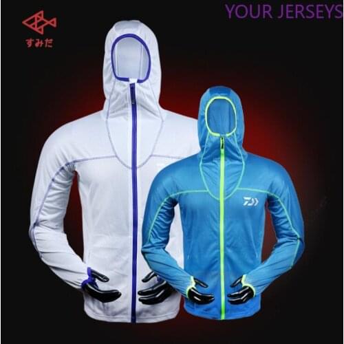 2022 DAIWA Fishing Clothes Summer Breathable Uv Sun Clothing Mens Outdoor Long Sleeve Hooded DAWA Shirts Camiseta Pesca Pesca