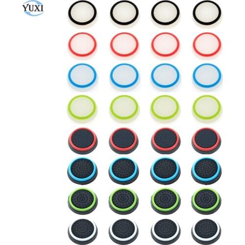 32pcs Silicone Analog Thumb Stick Grips Cover for Playstation 4 PS4 Pro Slim for PS3 Controller Joystick Cap For Xbox 360 One