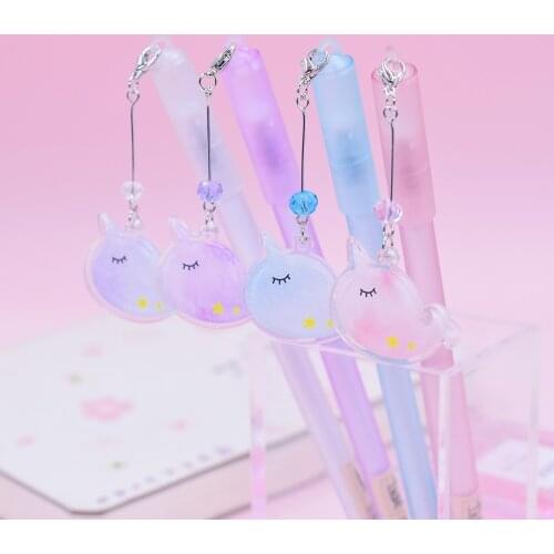 48 Pcs Student Gel Pens Narwhal Black Ink Writing Pen Gel-ink Pens for Writing Stationery Office School Supplies 0.5mm