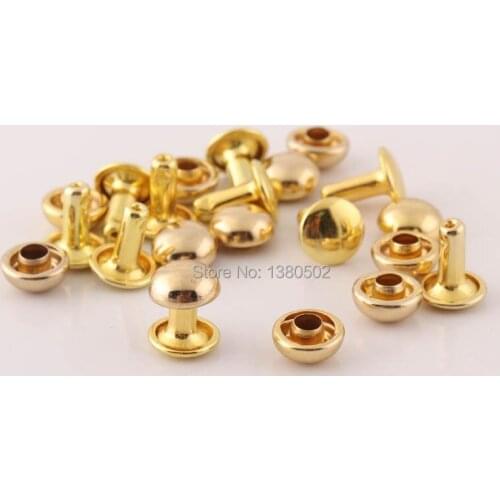 50sets 8mm High Quality Gold Color Decorative Rivet For Garment Bag Diy Handmade accessories