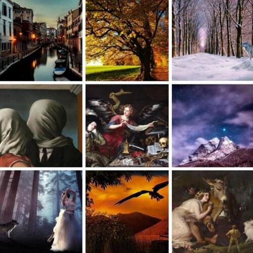 5d full square Anime, Wolf Snow scene Girl 5d diamond embroidery diy diamond painting cross stitch diamond sets home decorative