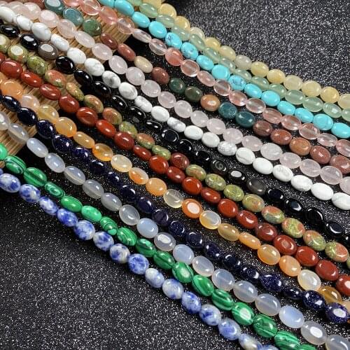 Natural Stone Beads Rose Quartzs Agater Crystal Loose Beads For DIY Necklace Bracelet Jewelry Making Accessories 6x8x4mm