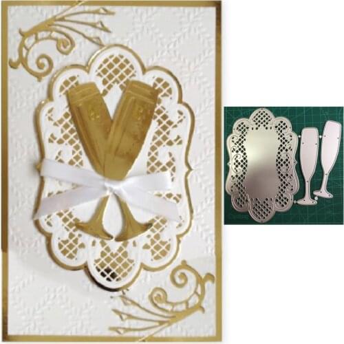 DIY Crafts New Background Cups Scrapbook Paper Cards Cutting Dies Cut Stencils for DIY Embossing Card Making Book Tags Decorativ