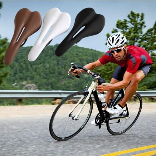 Mountain Road Bike Saddle Comfortable Bike Saddle Bike Seat Pu Leather Bicycle Cushion For Road Bicycle Mtb Bicycle Saddle