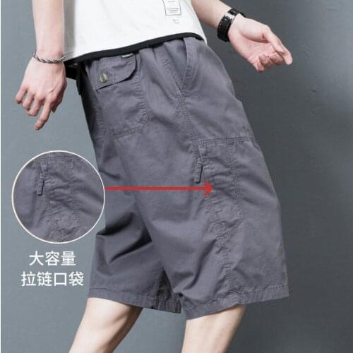 Overalls mens cotton camouflage jogging shorts summer loose straight large size military uniform tactical pants