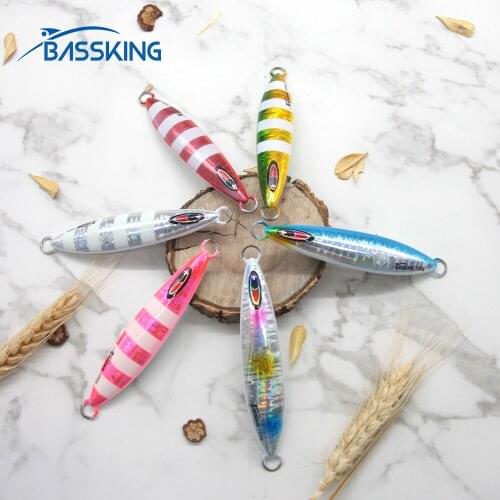 BASSKING Metal Spoon Bait 60/80/100/120/140/180g Luminous Fishing Lure Isca Artificiais Metal Bait Pesca Wobbler Leurre Peche