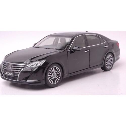 1:18 Diecast Model for Toyota Crown 2015 Black Alloy Toy Car Miniature Collection Gifts