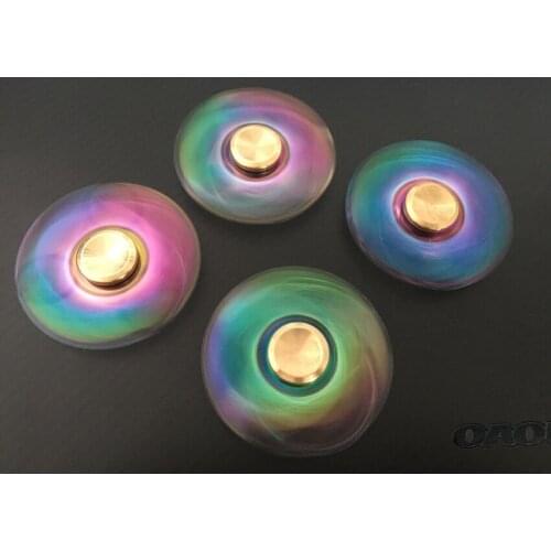 New metal zinc alloy rotating toy UFO triangle leaf finger gyro colorful fingertip gyro adult anti-stress toy mens gift