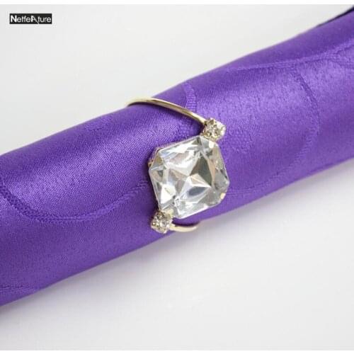 Newest 2017 Fashion Moden Crystal Napkin Ring For Restaurant Banquet Hotel Wedding Supplies Serviette Holder Mouth Cloth Buckle