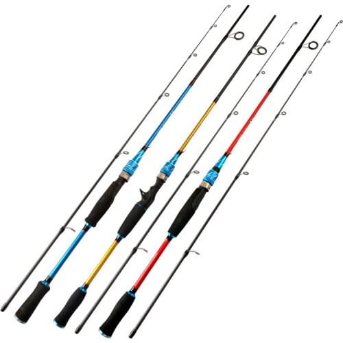 Factory wholesale three colors Lure fishing rod hand throwing rod gun/spinning handle fishing pole carbon power M/ML tune rod