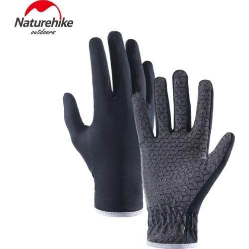 Naturehike Outdoor Sunscreen Anti-UV Elasticity Non-Slip Breathable Touch Screen Full Finger Gloves For Climbing Hiking Cycling