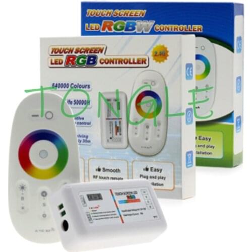 Touch Screen RGB / RGBW LED Controller DC12-24V 2.4G Wireless RF Controller with Remote for RGB RGBW RGBWW LED Strip Light 5050
