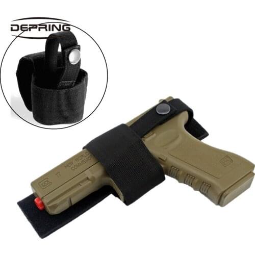 Tactical Concealed Carry Universal Pistol Holster Belt Handgun Pouch with Hook Loop Botton Snap Closure for Shooting Hunting