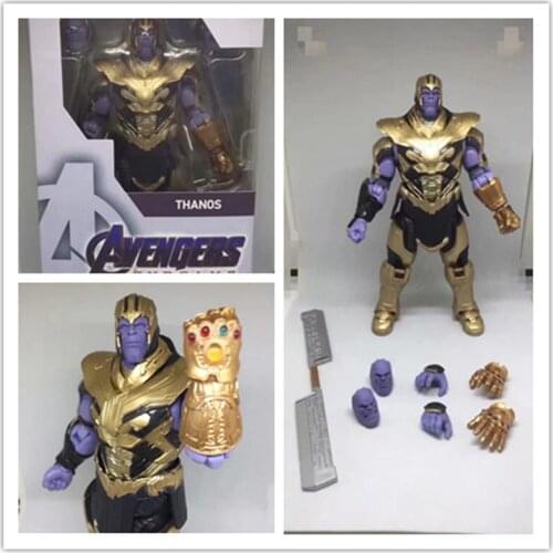Thanos Action Figure Gauntlet Toys Doll for Gift