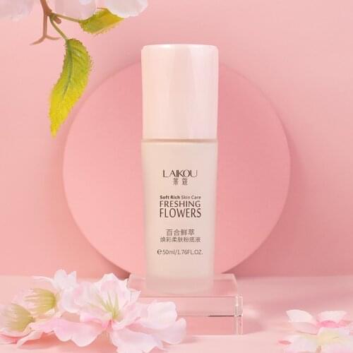 Face Foundation 50ml Natural Face Makeup Base Face Liquid Concealer Oil-control Easy To Wear Moisturizing Cosmetics Lycome Lily